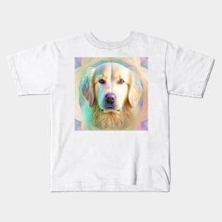 Fractal Design of A Golden Retriever Kids T-Shirt